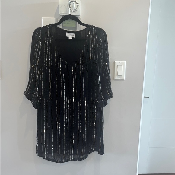 Velvet by Graham & Spencer Sydney Sunburst Sequin Dress in Black - Picture 3 of 8